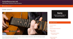 Desktop Screenshot of guitarresources.net